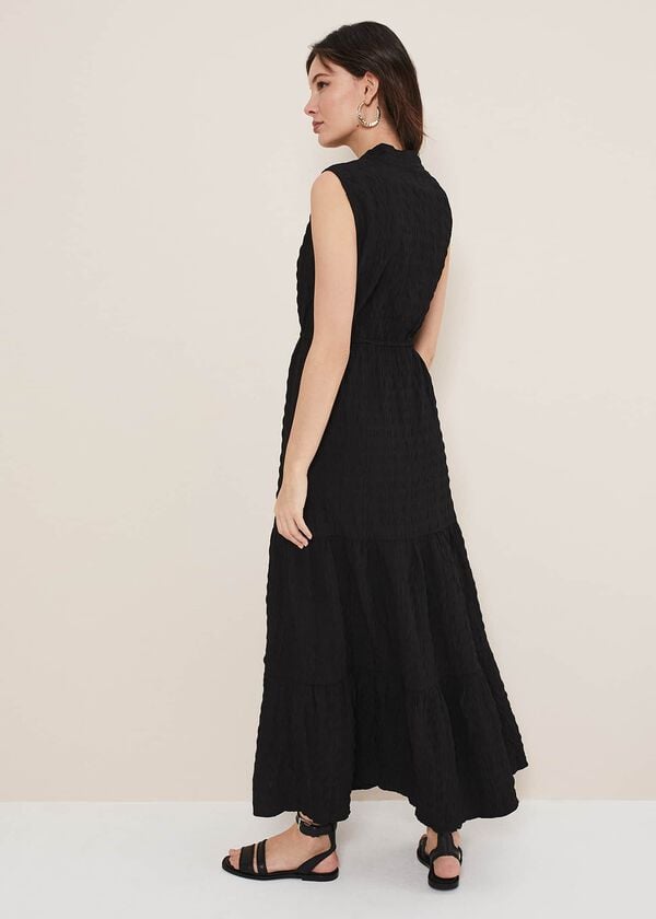 Phase Eight Anika Textured Sleeveless Midi Dress