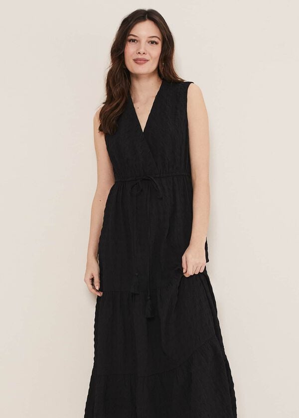 Phase Eight Anika Textured Sleeveless Midi Dress