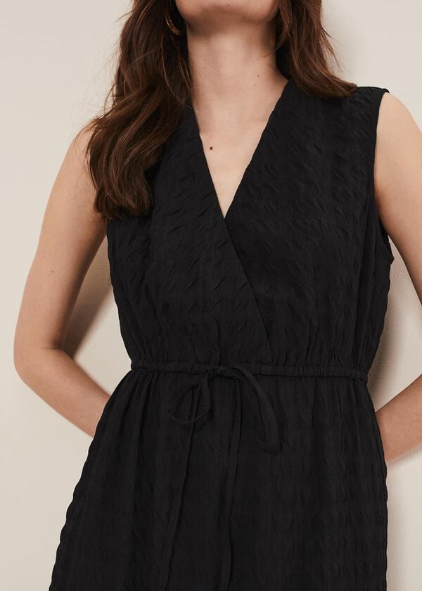 Phase Eight Anika Textured Sleeveless Midi Dress