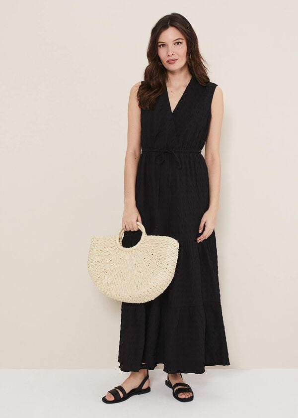 phase eight Anika Textured Sleeveless Midi Dress