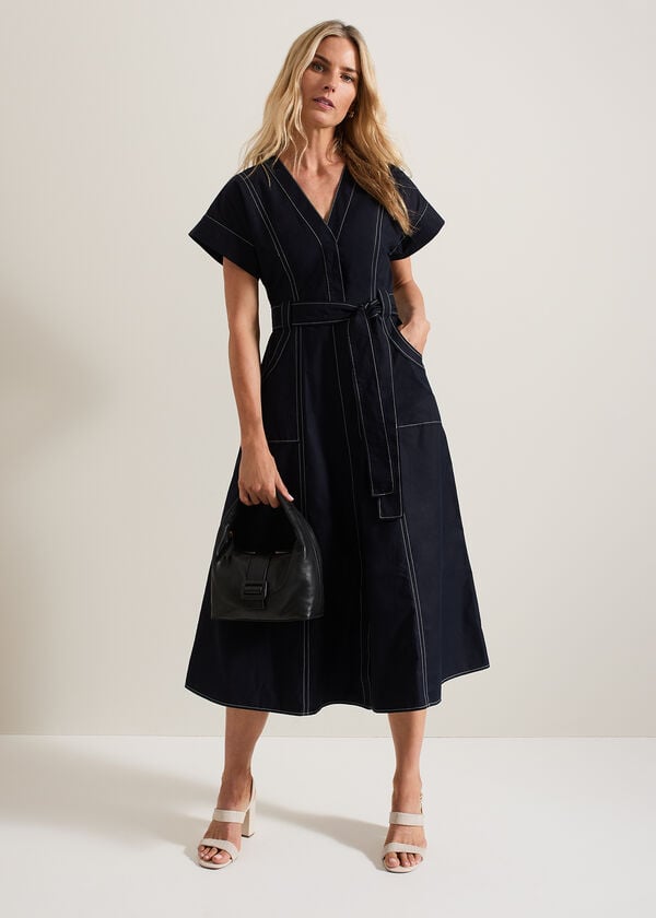 phase eight Annalie Navy Utility Midi Dress
