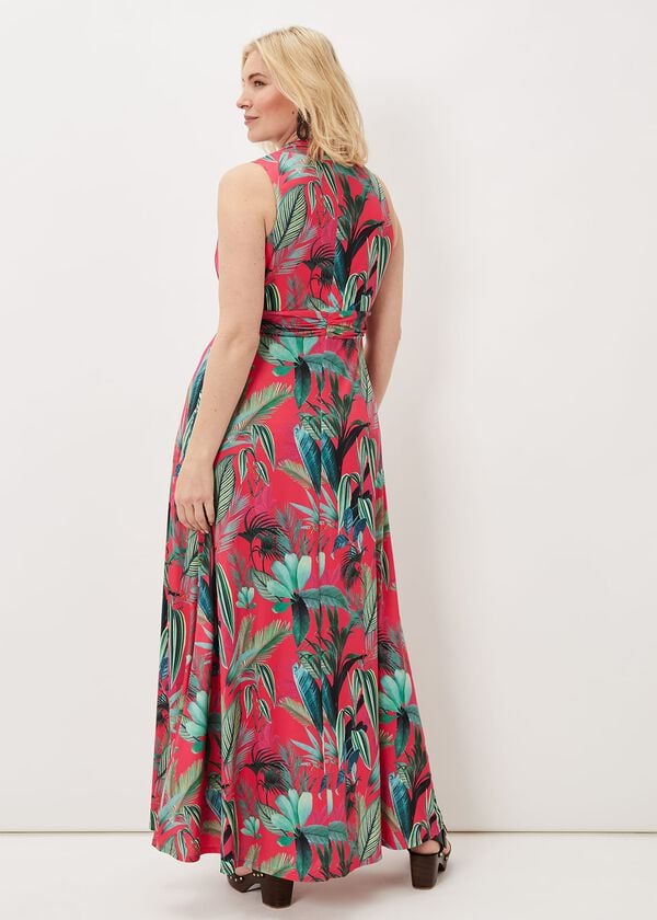 Phase Eight Antonia Jersey Palm Print Maxi Dress