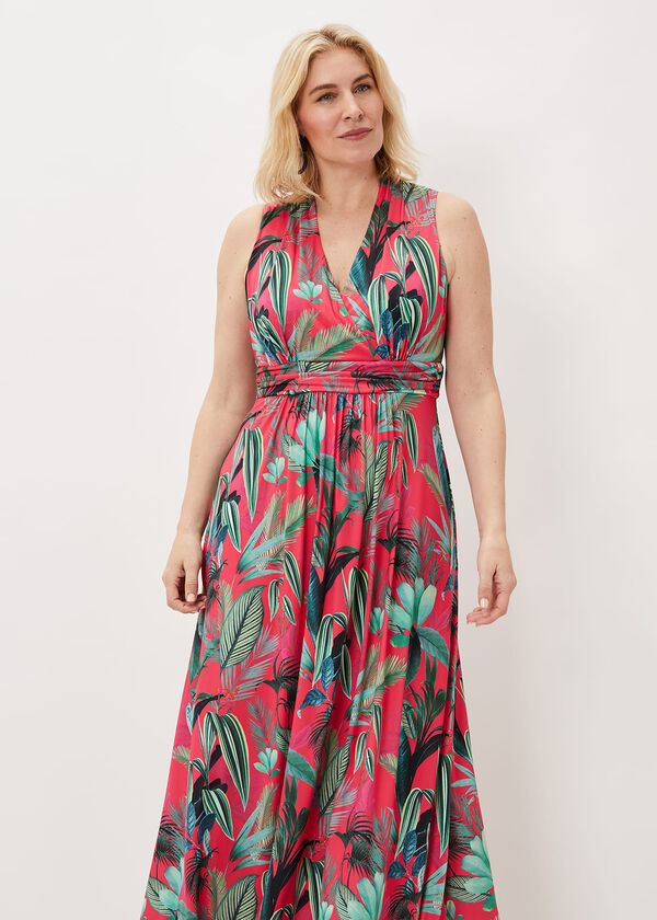 Phase Eight Antonia Jersey Palm Print Maxi Dress