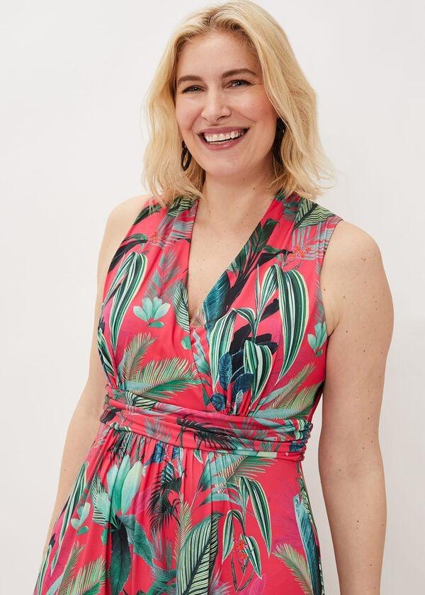 Phase Eight Antonia Jersey Palm Print Maxi Dress