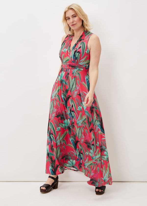 phase eight Antonia Jersey Palm Print Maxi Dress
