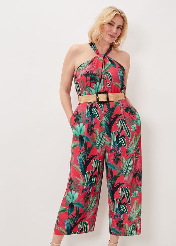 Phase Eight Antonia Palm Print Jumpsuit