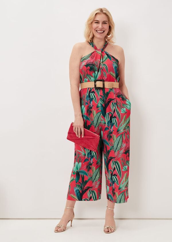 phase eight Antonia Palm Print Jumpsuit