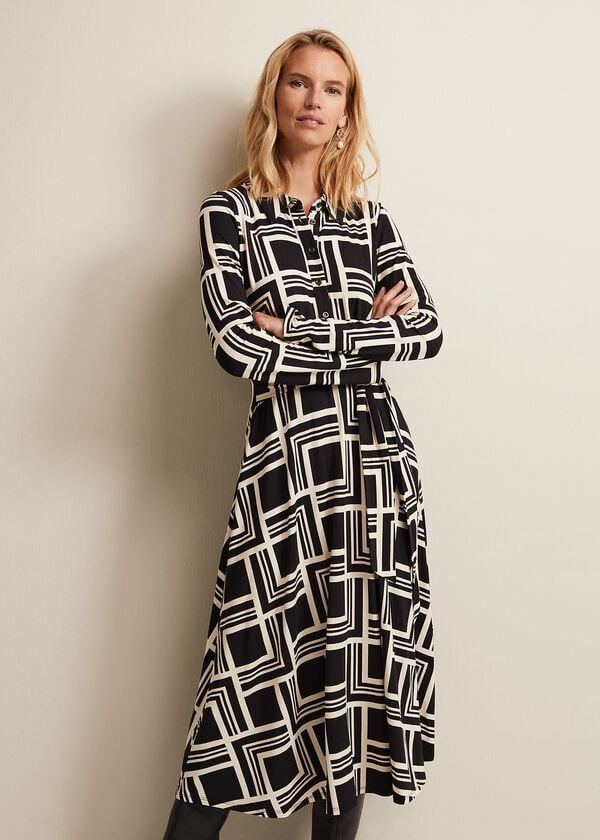 Phase Eight April Geo Midi Dress
