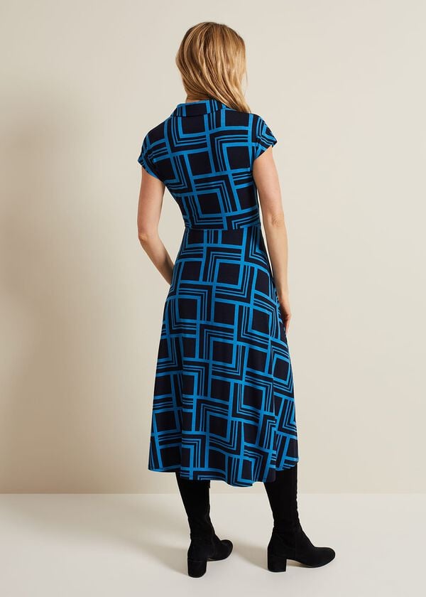Phase Eight April Short Sleeve Geo Dress