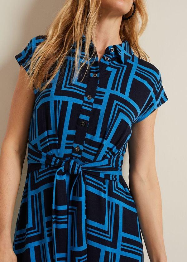 Phase Eight April Short Sleeve Geo Dress