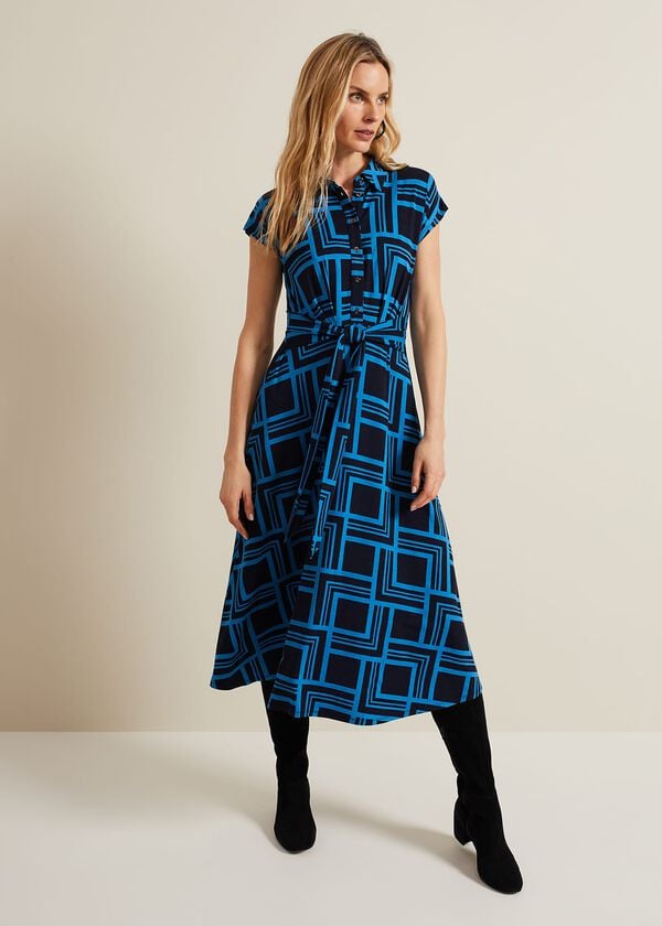phase eight April Short Sleeve Geo Dress