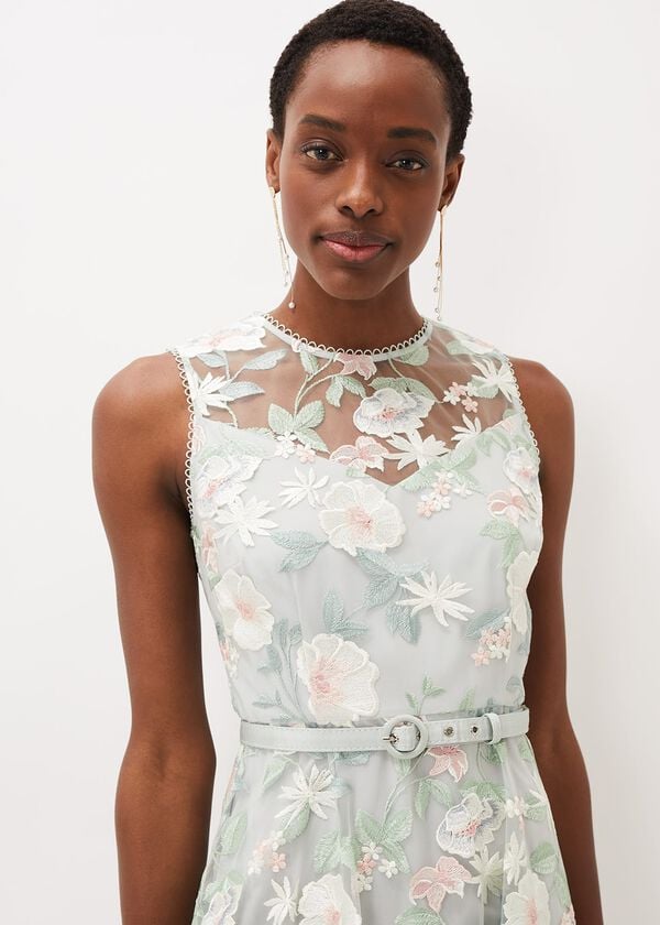 Phase Eight Aria Embroidered Fit And Flare Dress