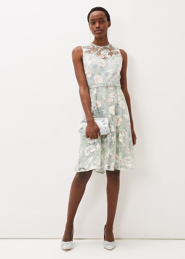 phase eight Aria Embroidered Fit And Flare Dress