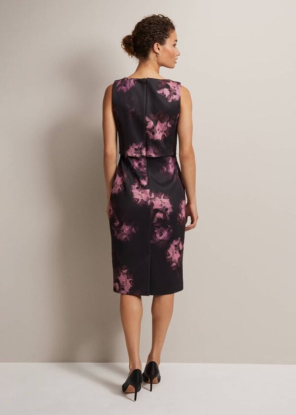 Phase Eight Arianne Abstract Floral Scuba Dress