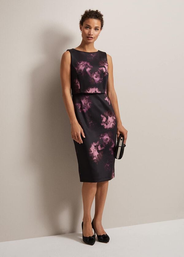 Phase Eight Arianne Abstract Floral Scuba Dress