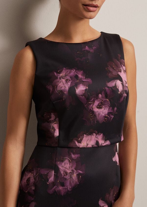 Phase Eight Arianne Abstract Floral Scuba Dress