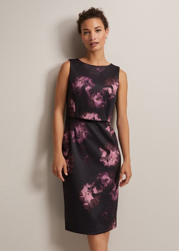 phase eight Arianne Abstract Floral Scuba Dress