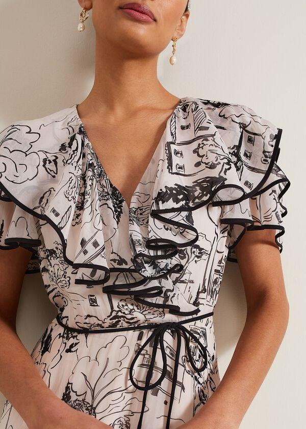 Phase Eight Arlette Sketch Print Maxi Dress