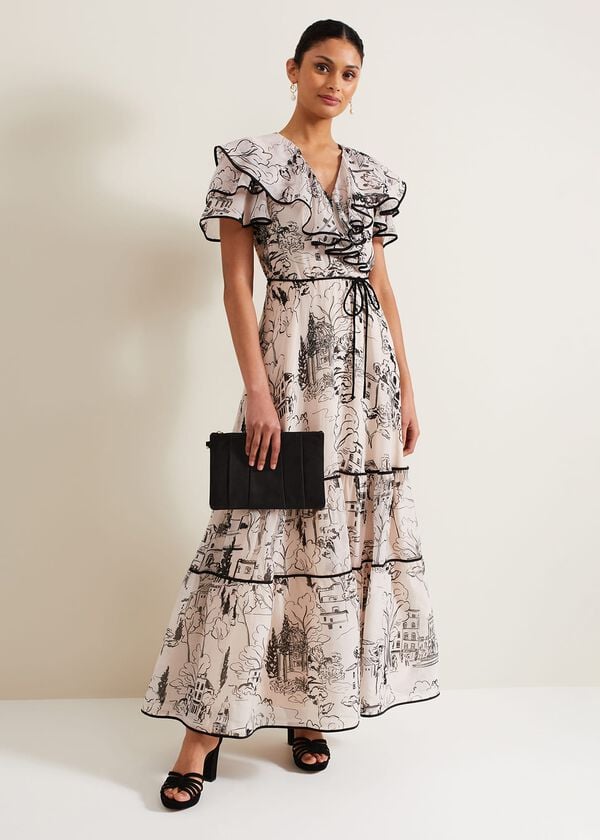 phase eight Arlette Sketch Print Maxi Dress