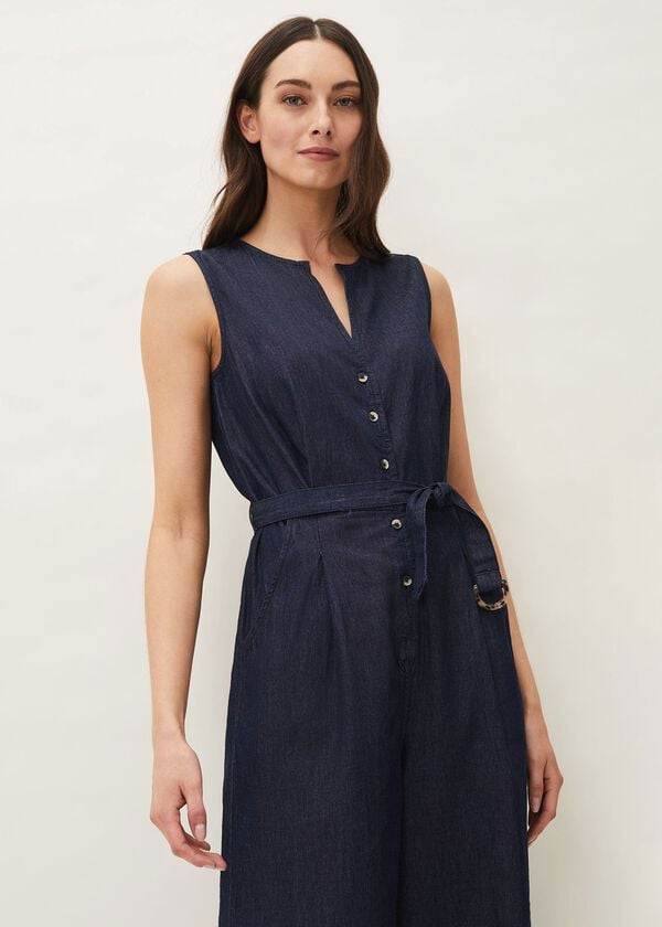 Phase Eight Arthura Denim Look Jumpsuit