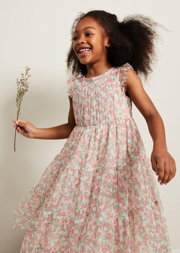 Phase Eight Asha Mesh Floral Smock Dress