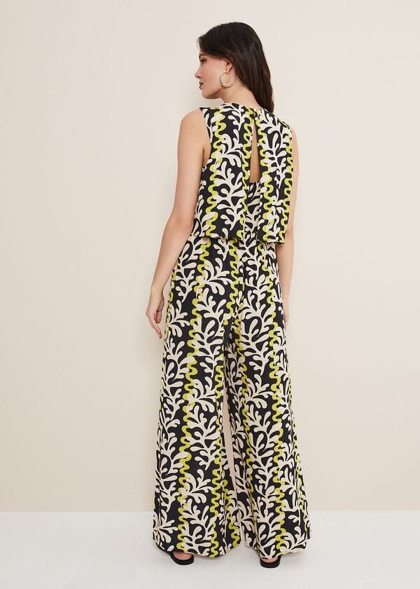 Phase Eight Aubrey Abstract Wide Leg Jumpsuit