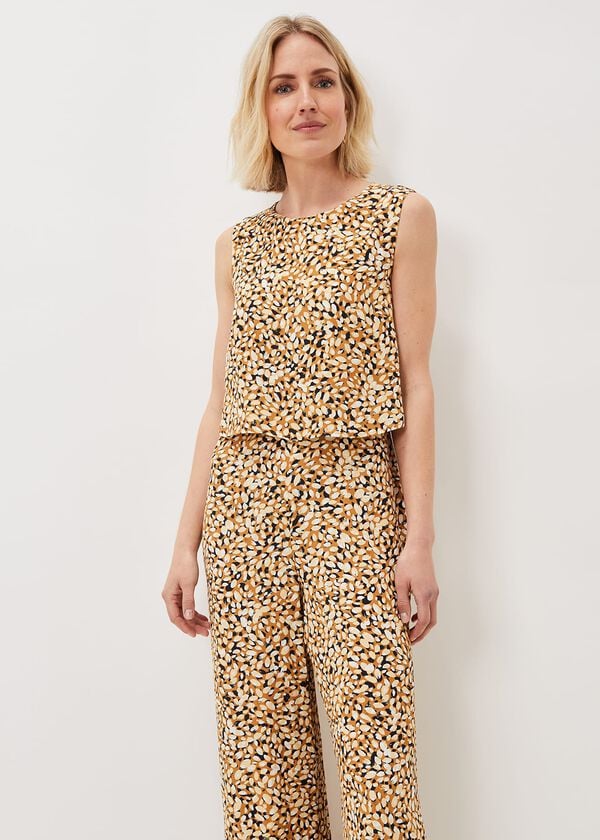 Phase Eight Aubrey Abstract Wide Leg Jumpsuit