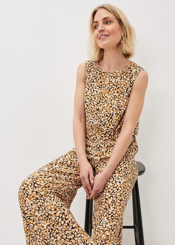 Phase Eight Aubrey Abstract Wide Leg Jumpsuit