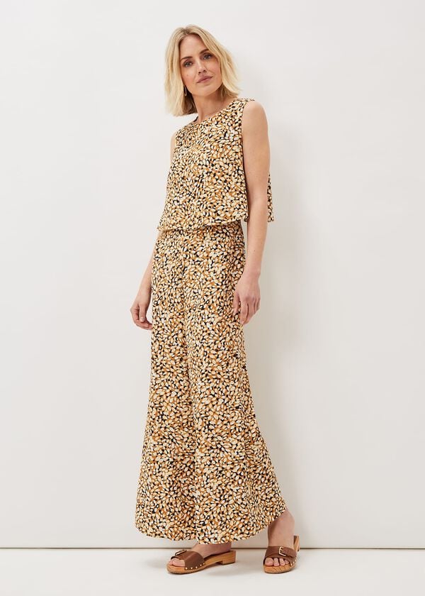 phase eight Aubrey Abstract Wide Leg Jumpsuit