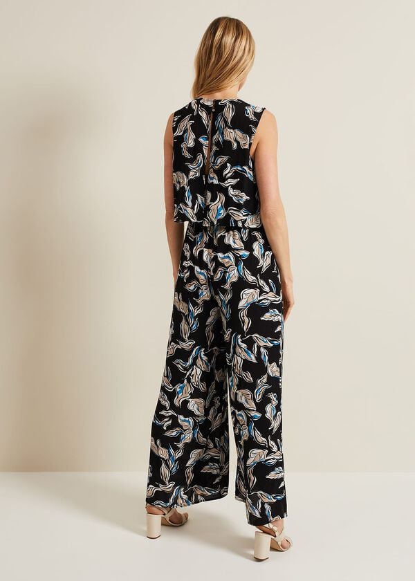 Phase Eight Aubrey Leaf Print Jumpsuit