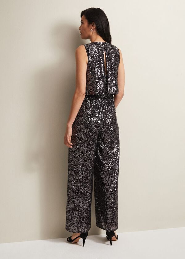 Phase Eight Aubrey Sequin Wide Leg Jumpsuit