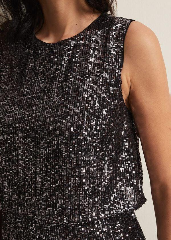 Phase Eight Aubrey Sequin Wide Leg Jumpsuit