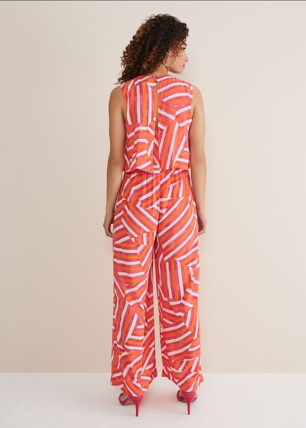 Phase Eight Aubrey Striped Wide Leg Jumpsuit