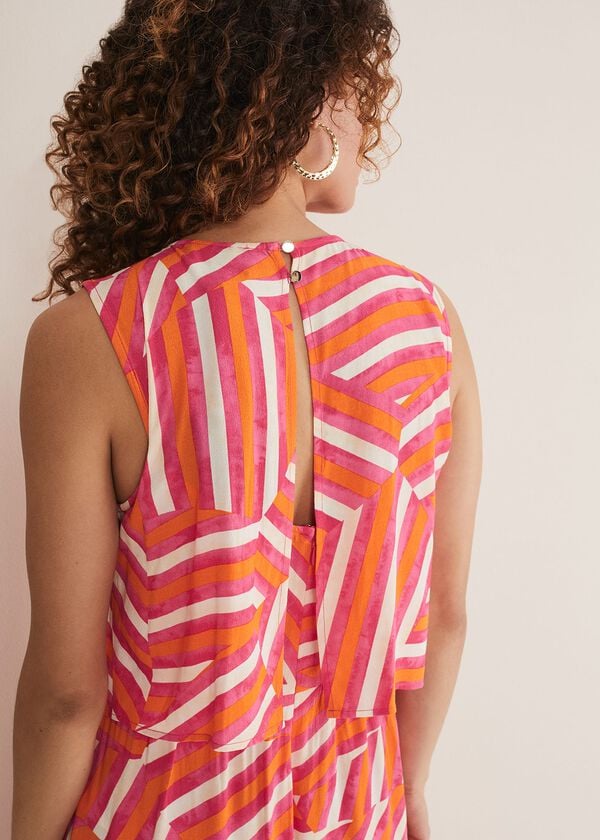 Phase Eight Aubrey Striped Wide Leg Jumpsuit