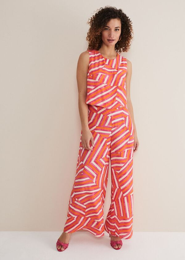 phase eight Aubrey Striped Wide Leg Jumpsuit