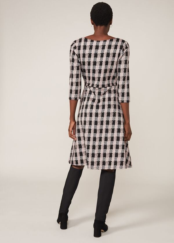 Phase Eight Ava Check Tie Waist Dress