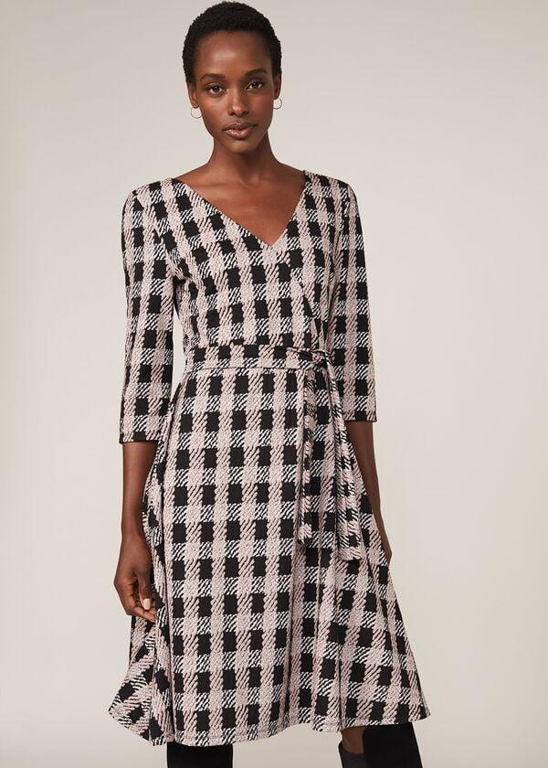 phase eight Ava Check Tie Waist Dress