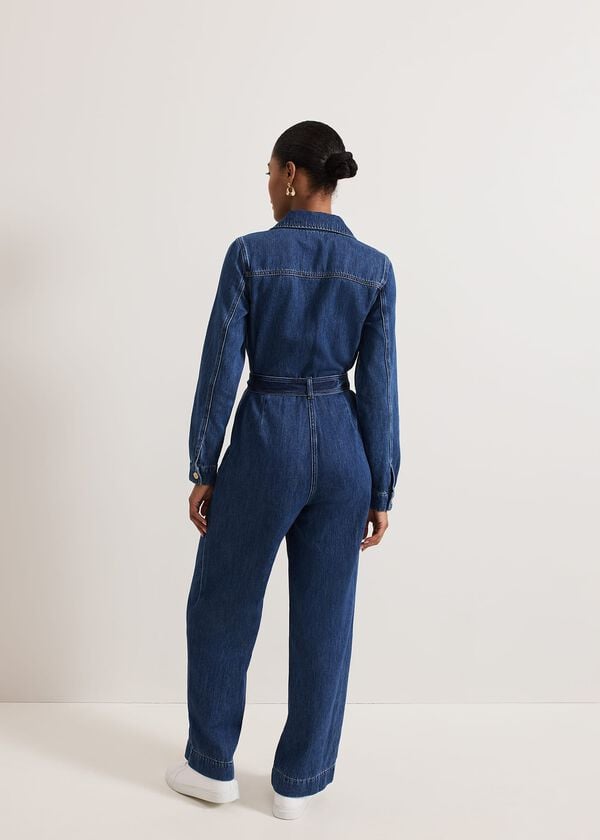 Phase Eight Avalon Denim Utility Jumpsuit