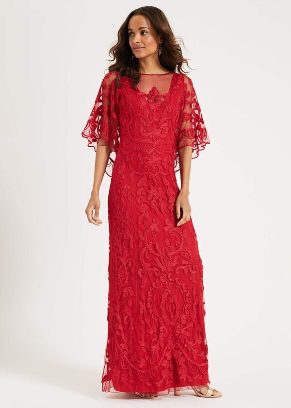 phase eight Aviana Tapework Lace Maxi Dress