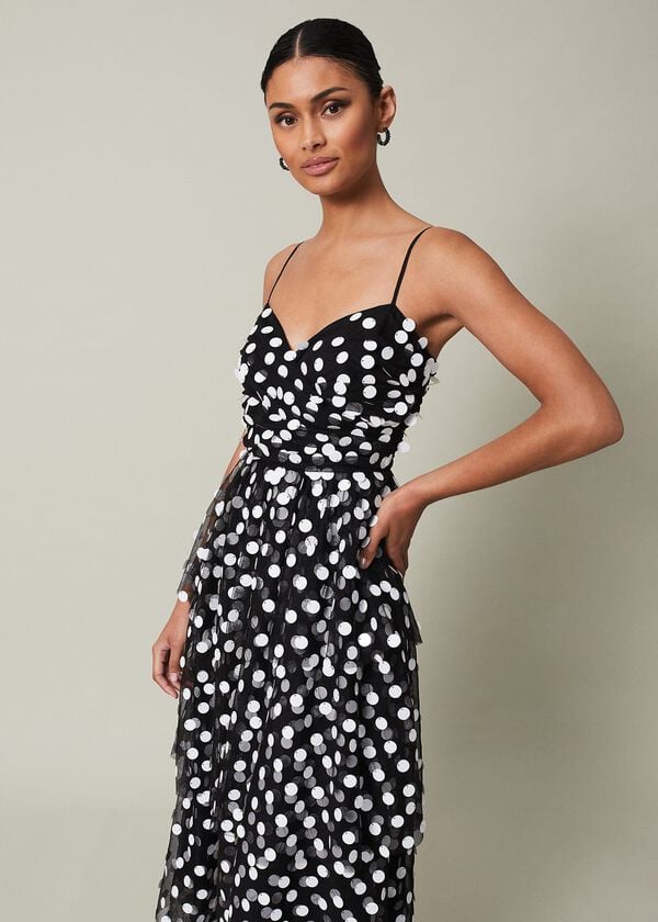 Phase Eight Avianna Sequin Tulle Maxi Dress