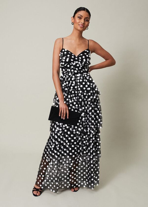 phase eight Avianna Sequin Tulle Maxi Dress