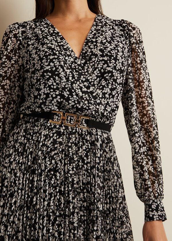 Phase Eight Ayana Spot Pleat Midaxi Dress