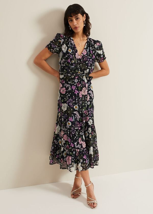 phase eight Azalea Print Fil Coupe Dress