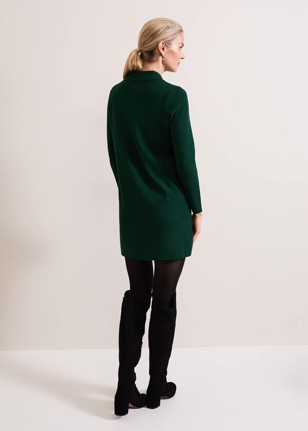 Phase Eight Azealia Fine Knit Collared Tunic Dress