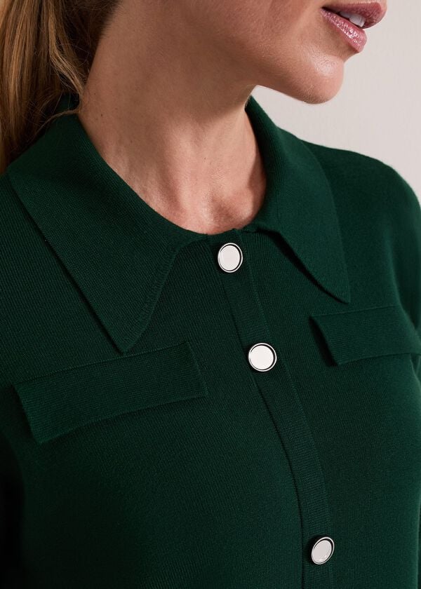 Phase Eight Azealia Fine Knit Collared Tunic Dress