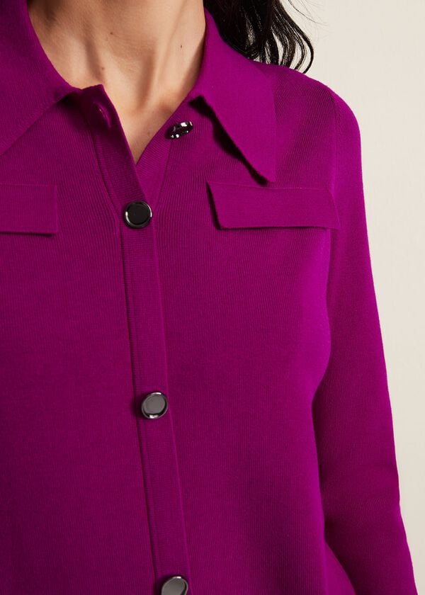 Phase Eight Azealia Fine Knit Collared Tunic Dress