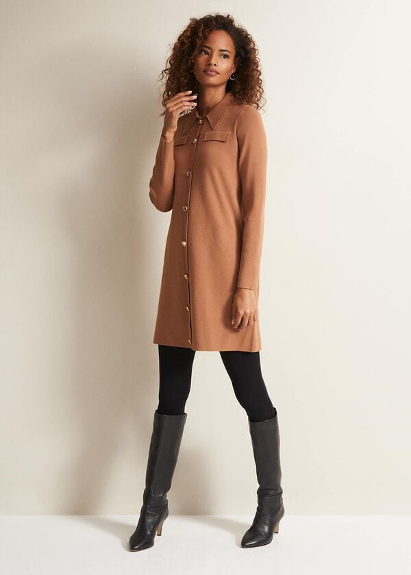 Phase Eight Azealia Fine Knit Tunic Mini Dress