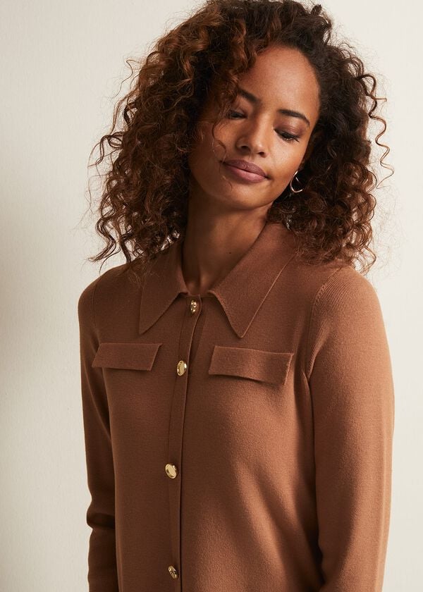 Phase Eight Azealia Fine Knit Tunic Mini Dress