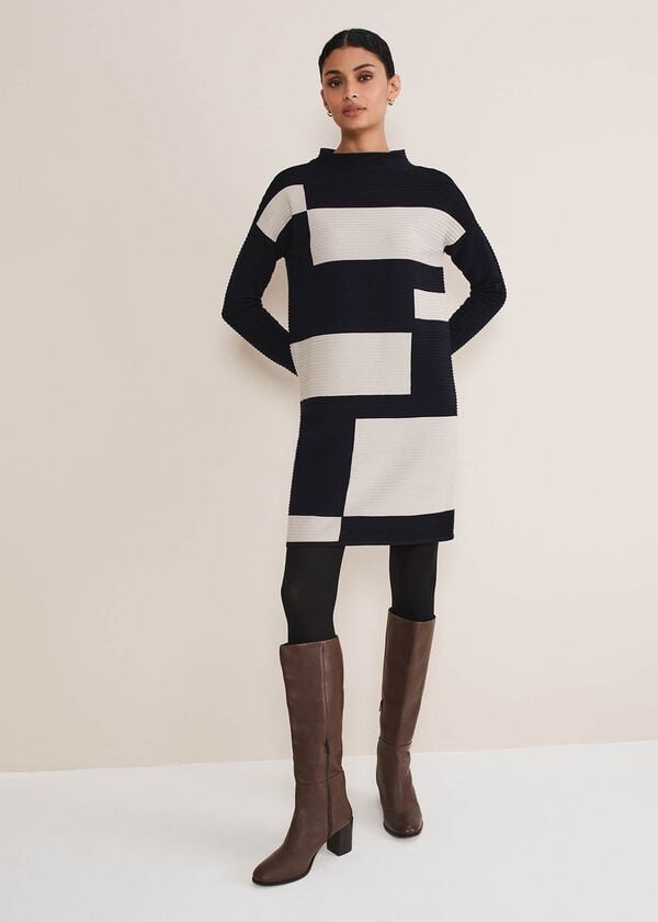 Phase Eight Azera Colour Block Knit Dress