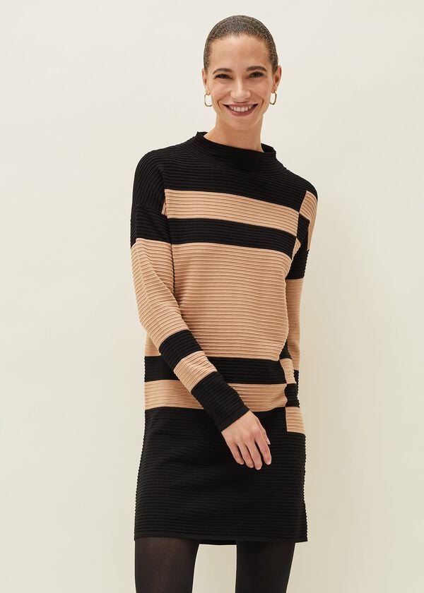 phase eight Azera Colourblock Textured Knit Dress